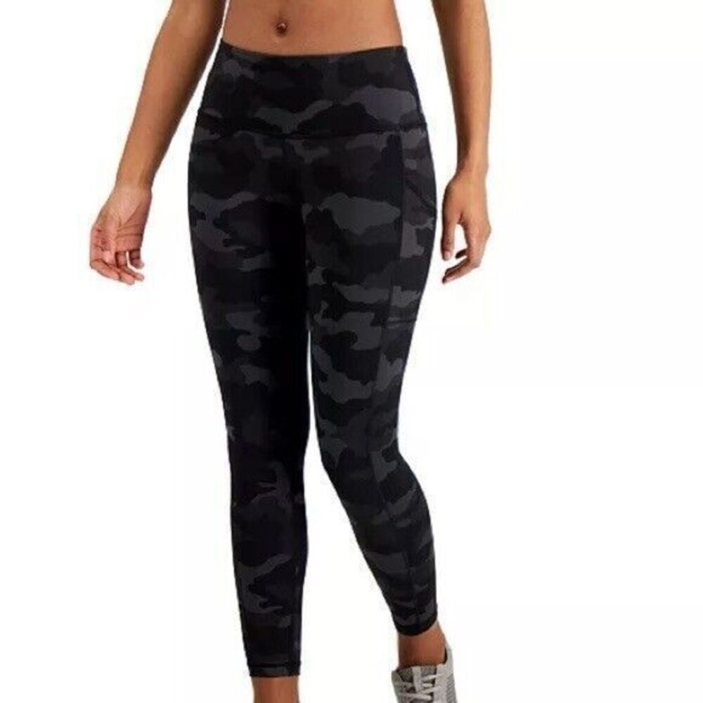 IDEOLOGY Women  Compression Active 7/8Ankle Leggings Medium in Camo Black.NWT!